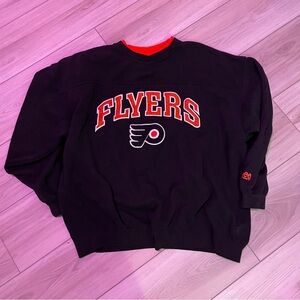 Vintage 90’s Lee Philadelphia Flyers Black Pullover Crewneck Sweatshirt